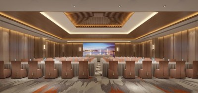 新中式大会议室3D模型下载